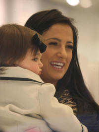 Chantelle Houghton flaunts her svelte figure and dotes on baby dolly on mother and daughter day out